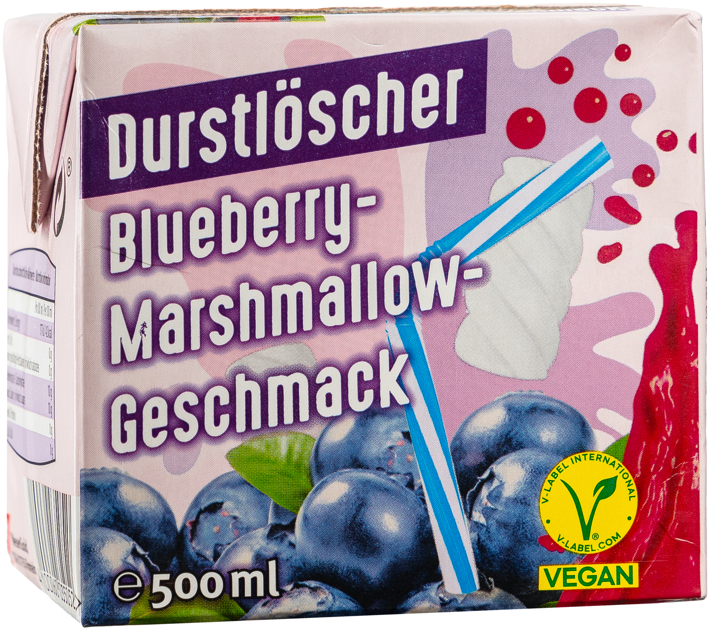 Durstlöscher Blueberry-Marshmallow Geschmack 0,5L