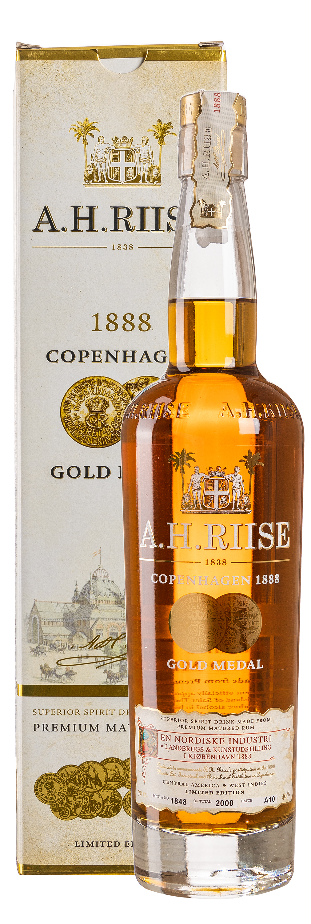 A.H. Riise 1888 Copenhagen Gold Medal Rum 40% vol. 0,7L