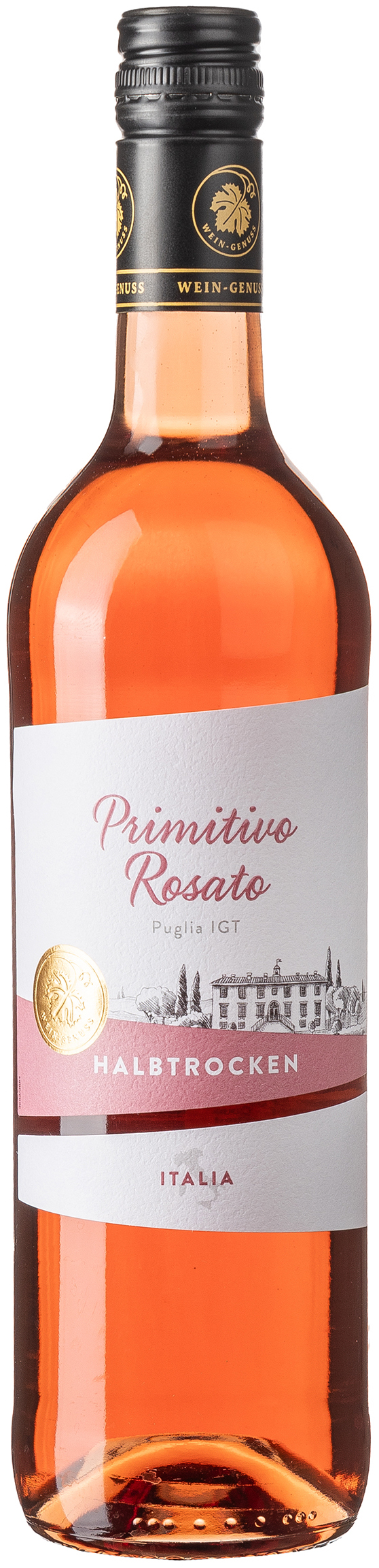 Wein-Genuss Primitivo Rosato Puglia halbtrocken 12% vol. 0,75L