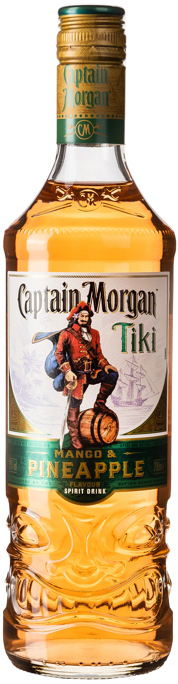 Captain Morgan Tiki, Ananas und Mango Flavoured 25% vol. 0,7L