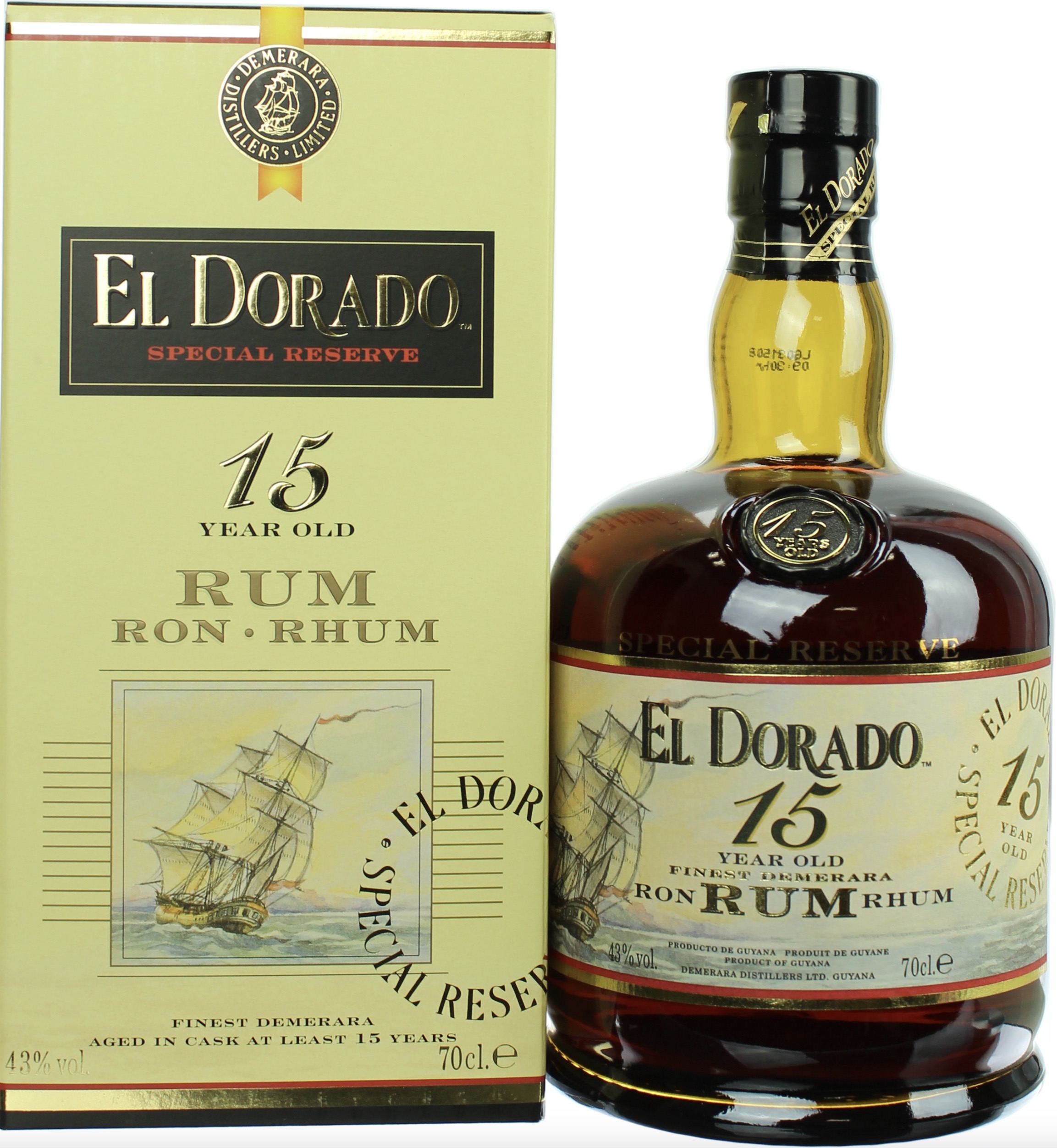El Dorado Rum 15 Jahre 43% vol. 0,7L
