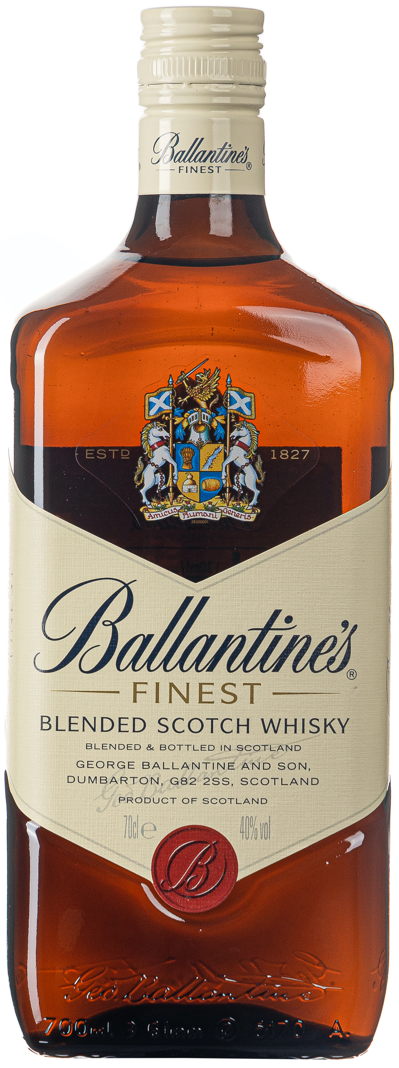 Ballantines Finest Blended Scotch Whisky 40%vol. 0,7 L