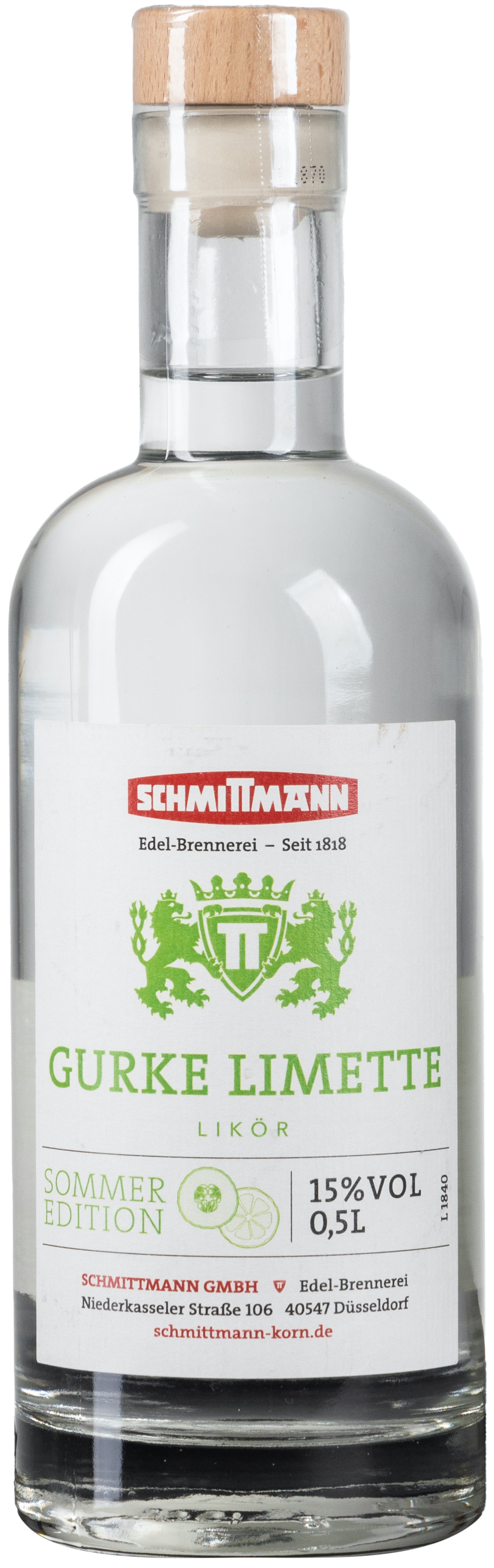 Schmittmann Gurke Limette 15% vol. 0,5L