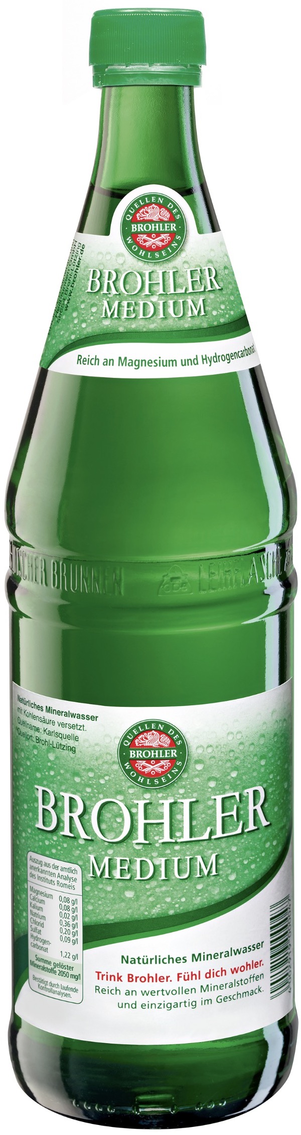 Brohler Medium Glasflasche 0,75L MEHRWEG