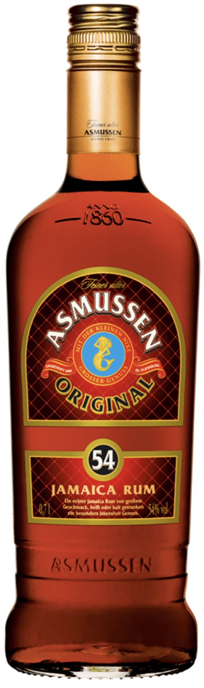 Feiner alter Asmussen Rum 54% 0,7L