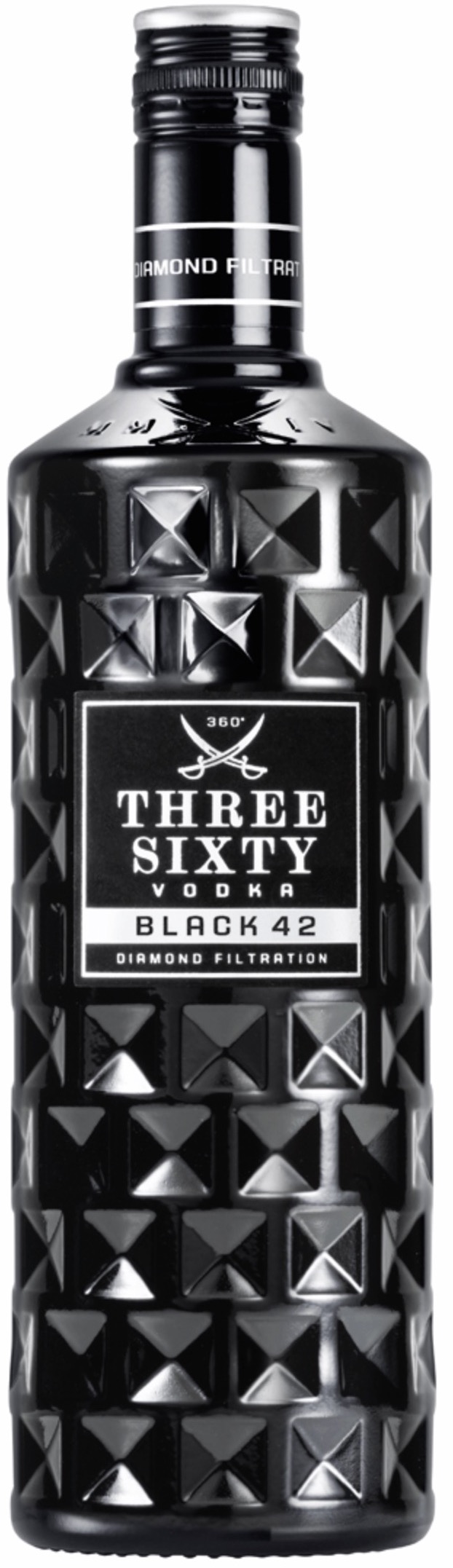 Three Sixty Vodka Black 42% vol. 0,7L