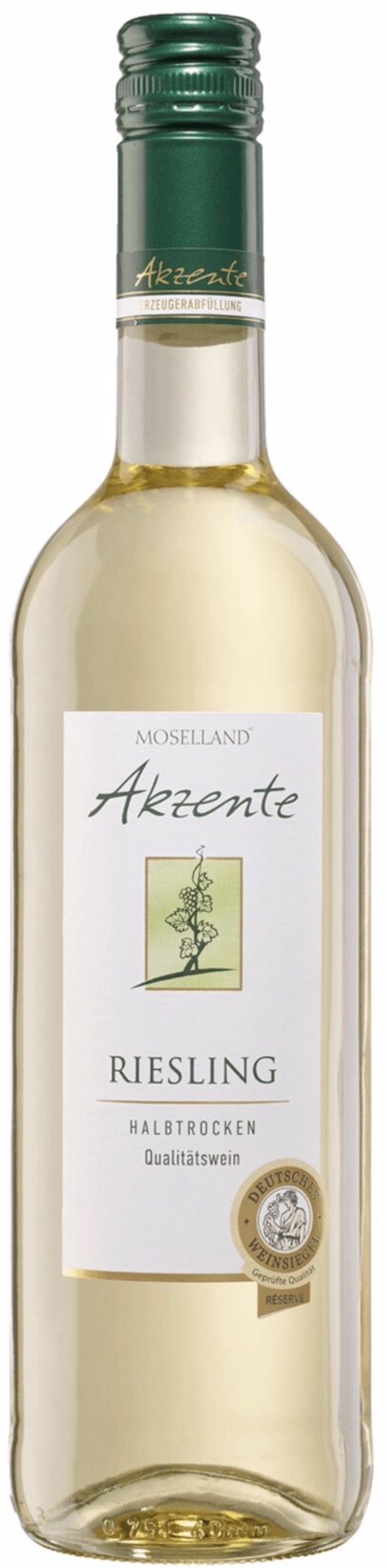 Moselland Akzente Riesling halbtrocken 11% vol. 0,75L
