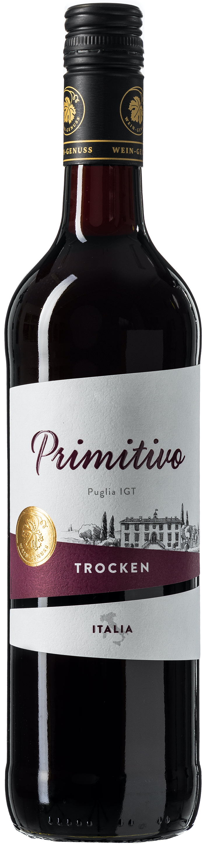 Wein-Genuss Primitivo trocken 12,5% vol. 0,75L