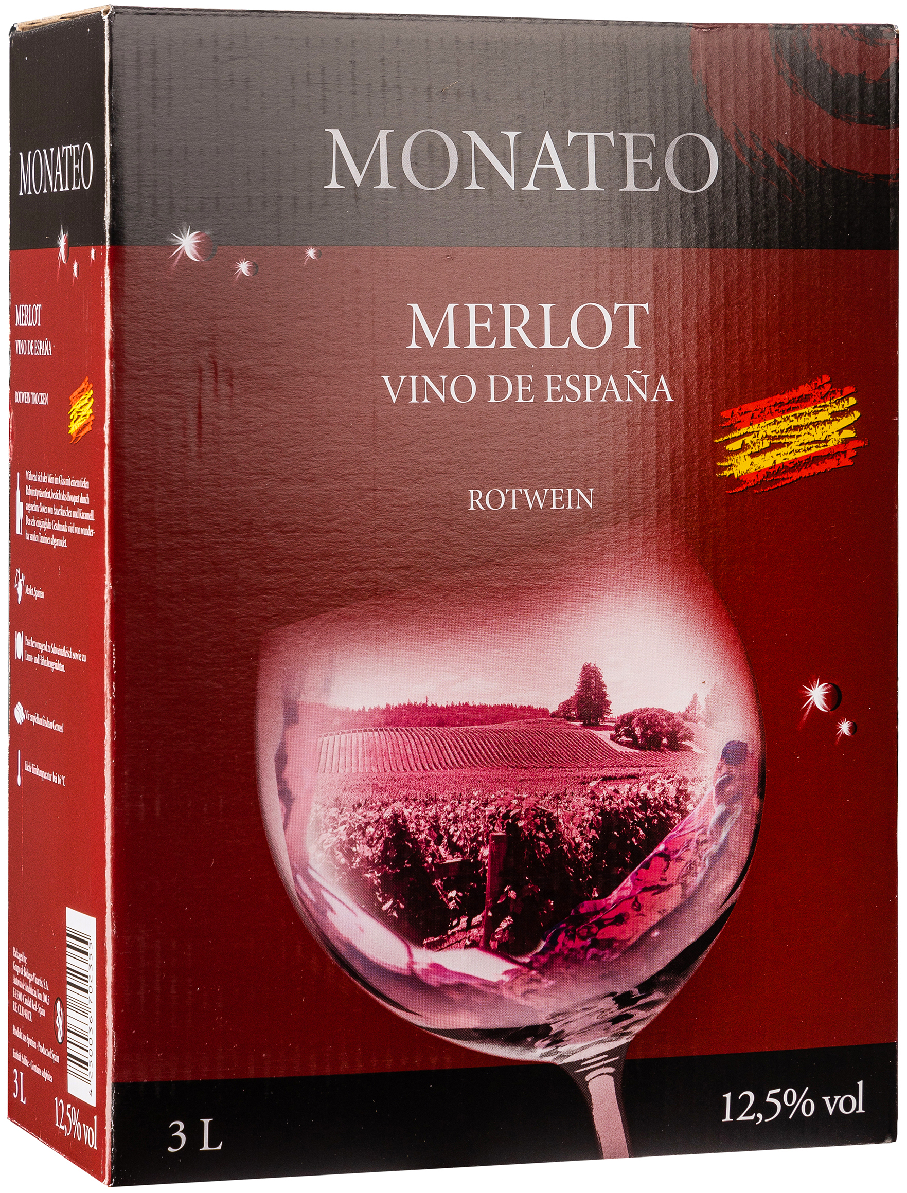 Monateo Merlot trocken 12,5% vol. 3,0L 