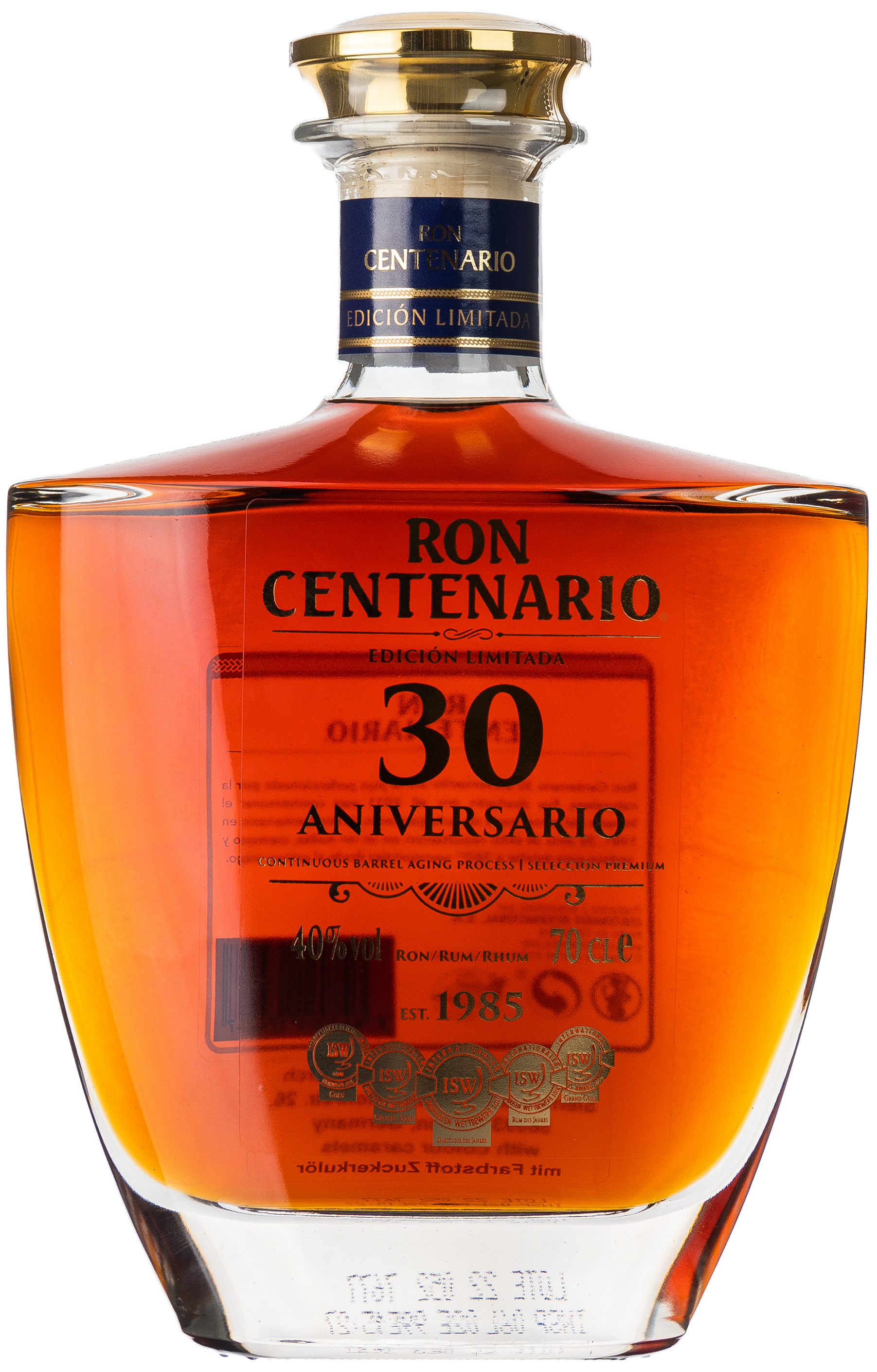 Ron Centenario Rum Anejo 30 Jahre Limitierte Edition 40% vol. 0,7L