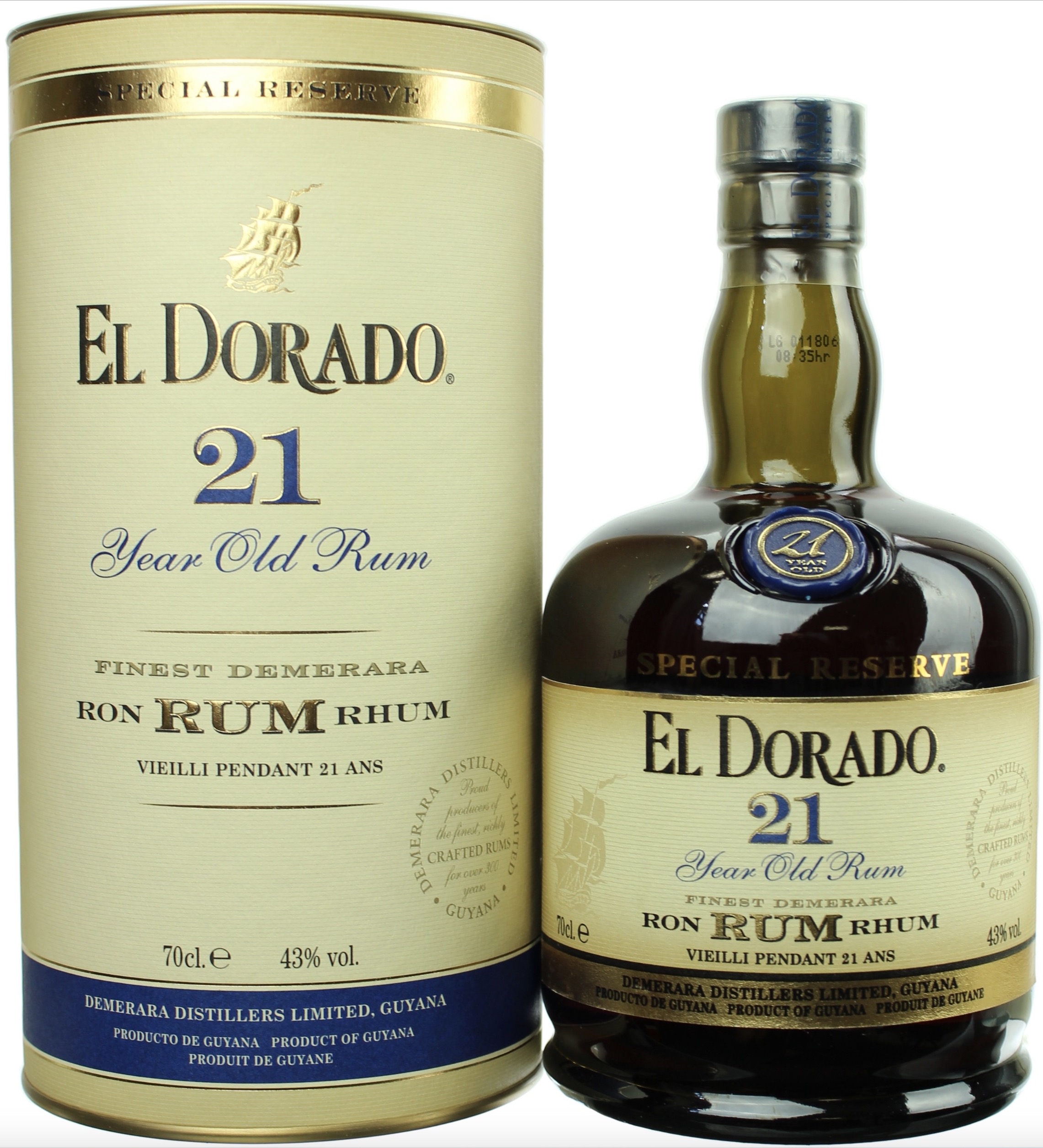 El Dorado Rum 21 Jahre 43% vol. 0,7L