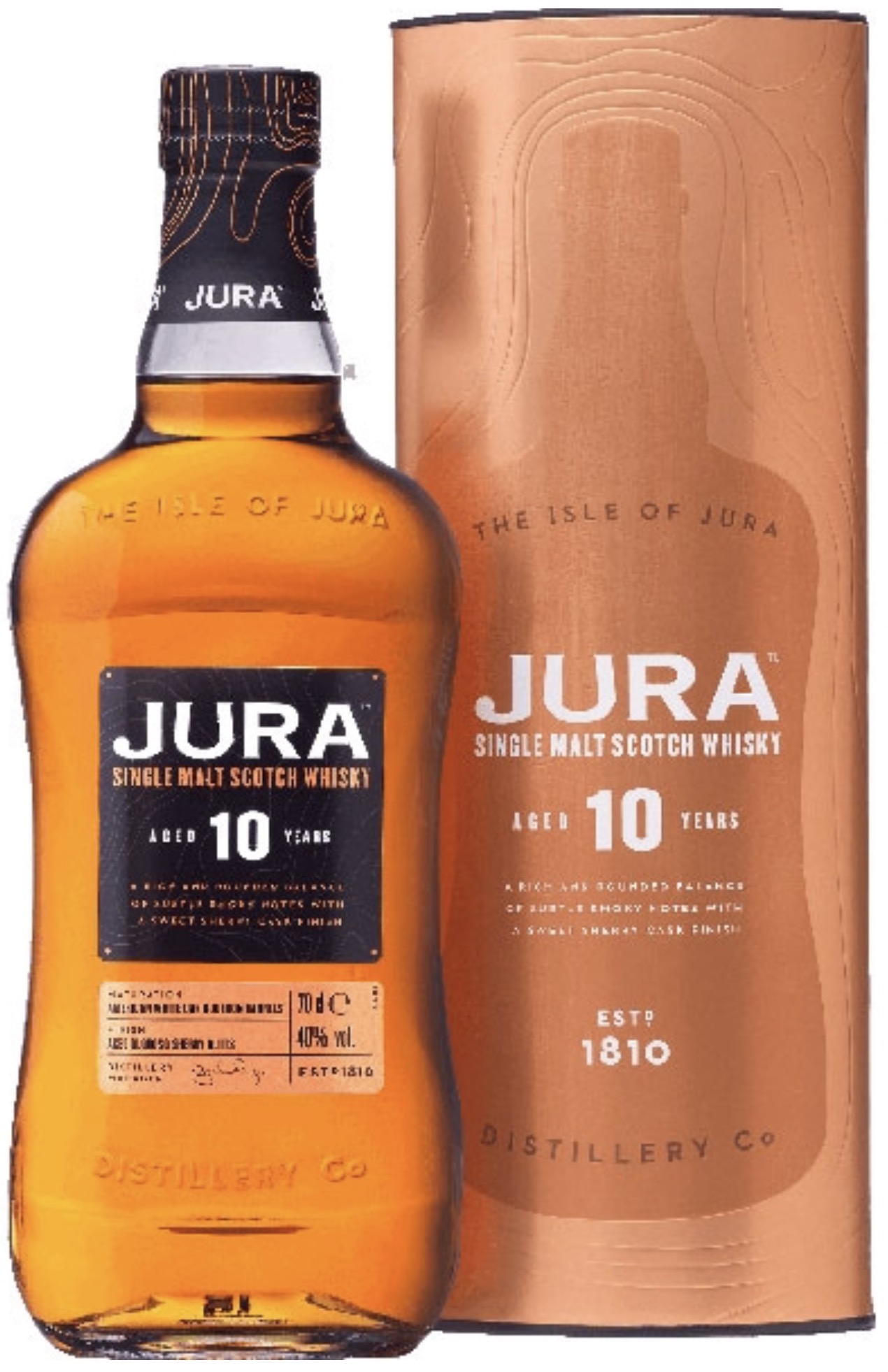 Jura 10 Years Single Malt Scotch Whisky 40% vol. 0,7L