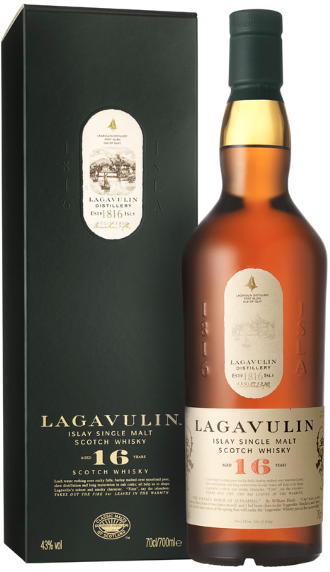 Lagavulin Islay Single Malt Scotch Whisky 16 Jahre 43% vol. 0,7L