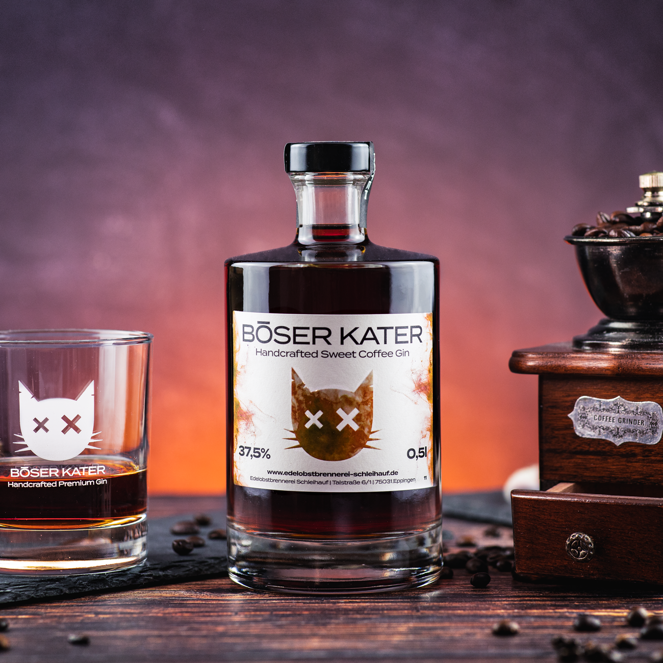 Böser Kater Handcrafted Sweet Coffee Gin 37,5% vol. 0,5L