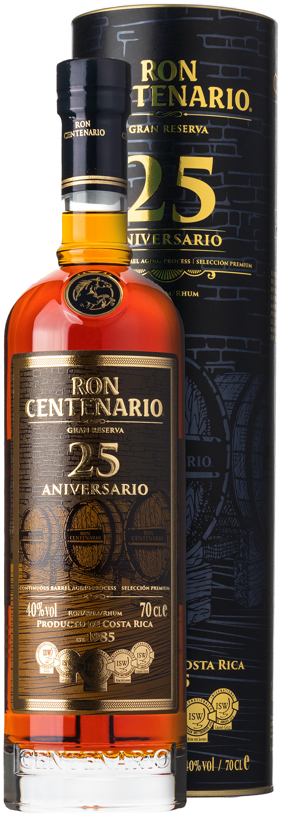 Ron Centenario 25 Jahre Gran Reserva Aniversario 40% vol. 0,7L |  7441001174216
