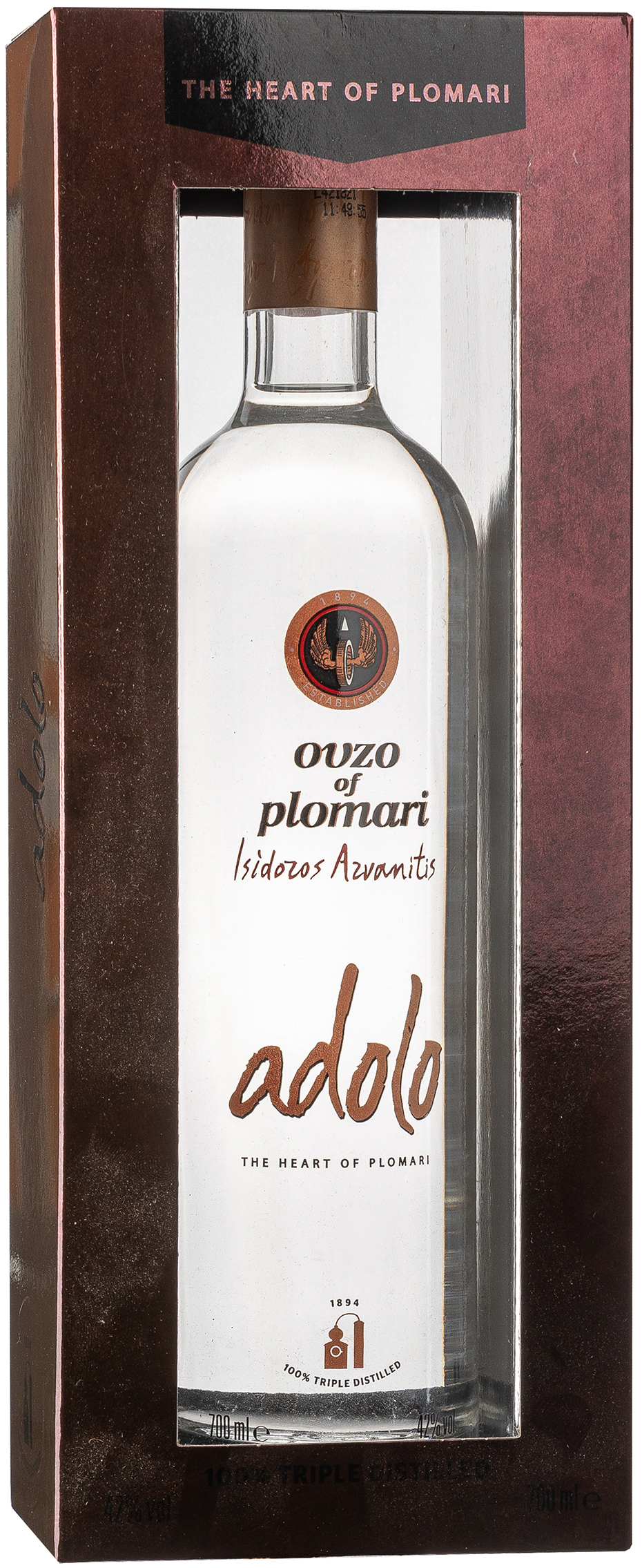 Ouzo of Plomari Adolo 42% vol. 0,7L