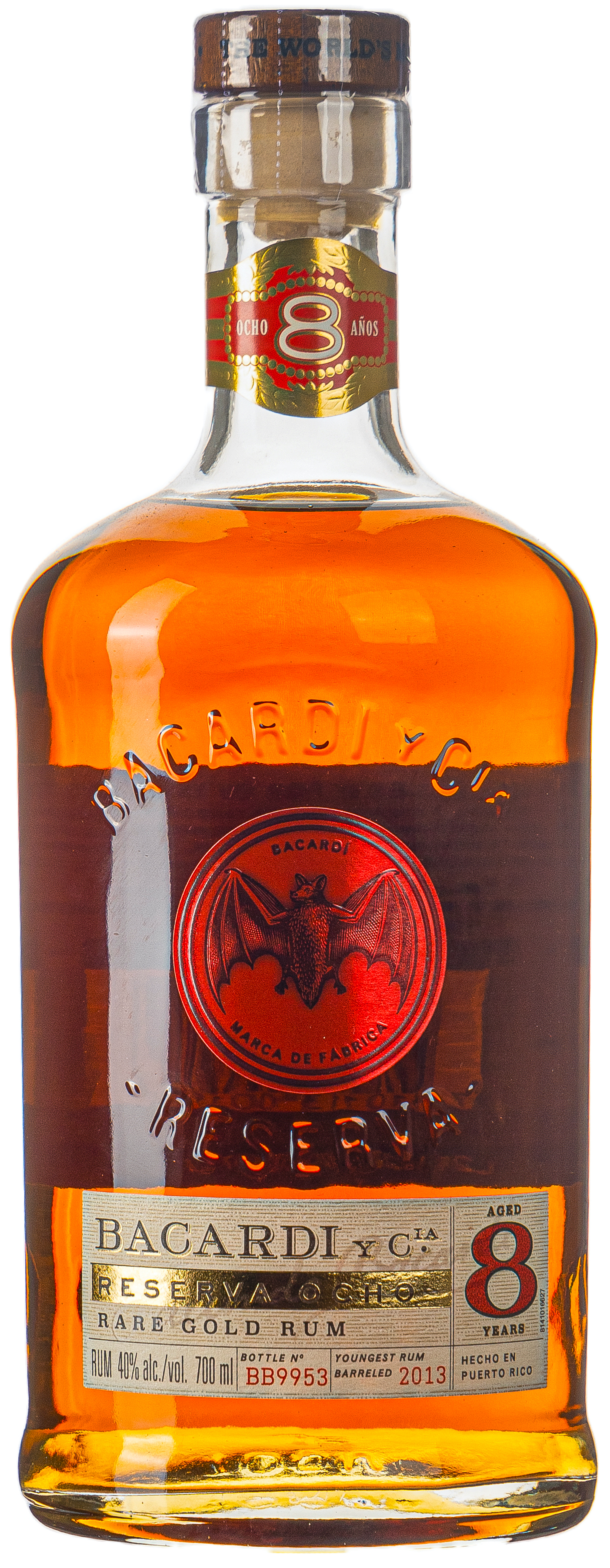 Bacardi Reserva 8 Jahre Rum  40% vol. 0,7L
