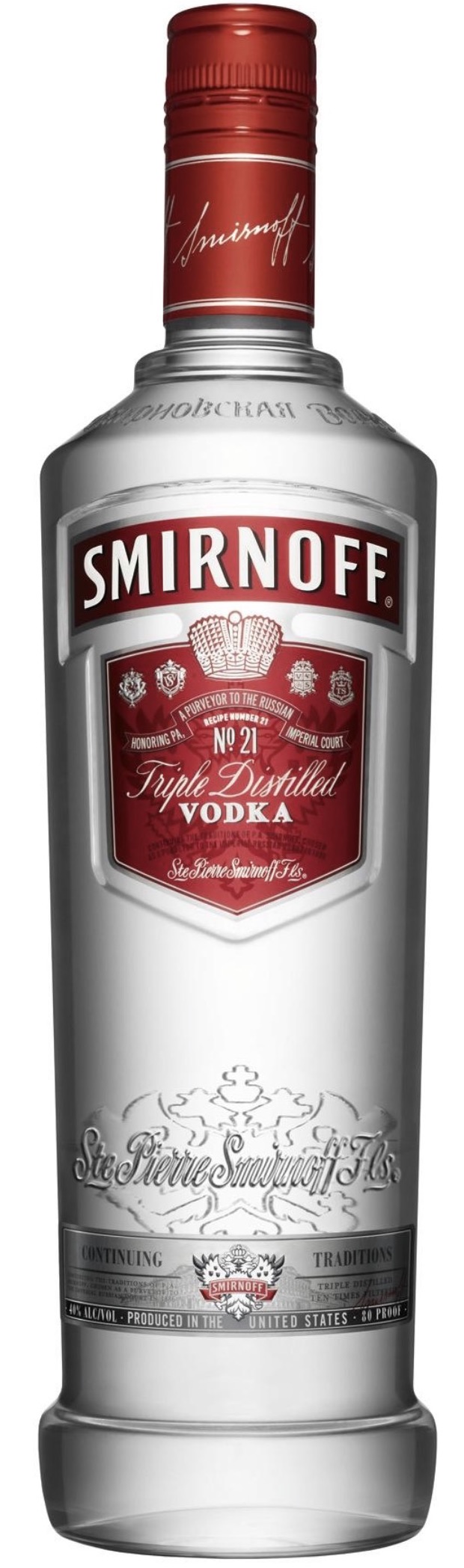 Smirnoff No.21 Red Label Premium Vodka 37,5% vol. 1L