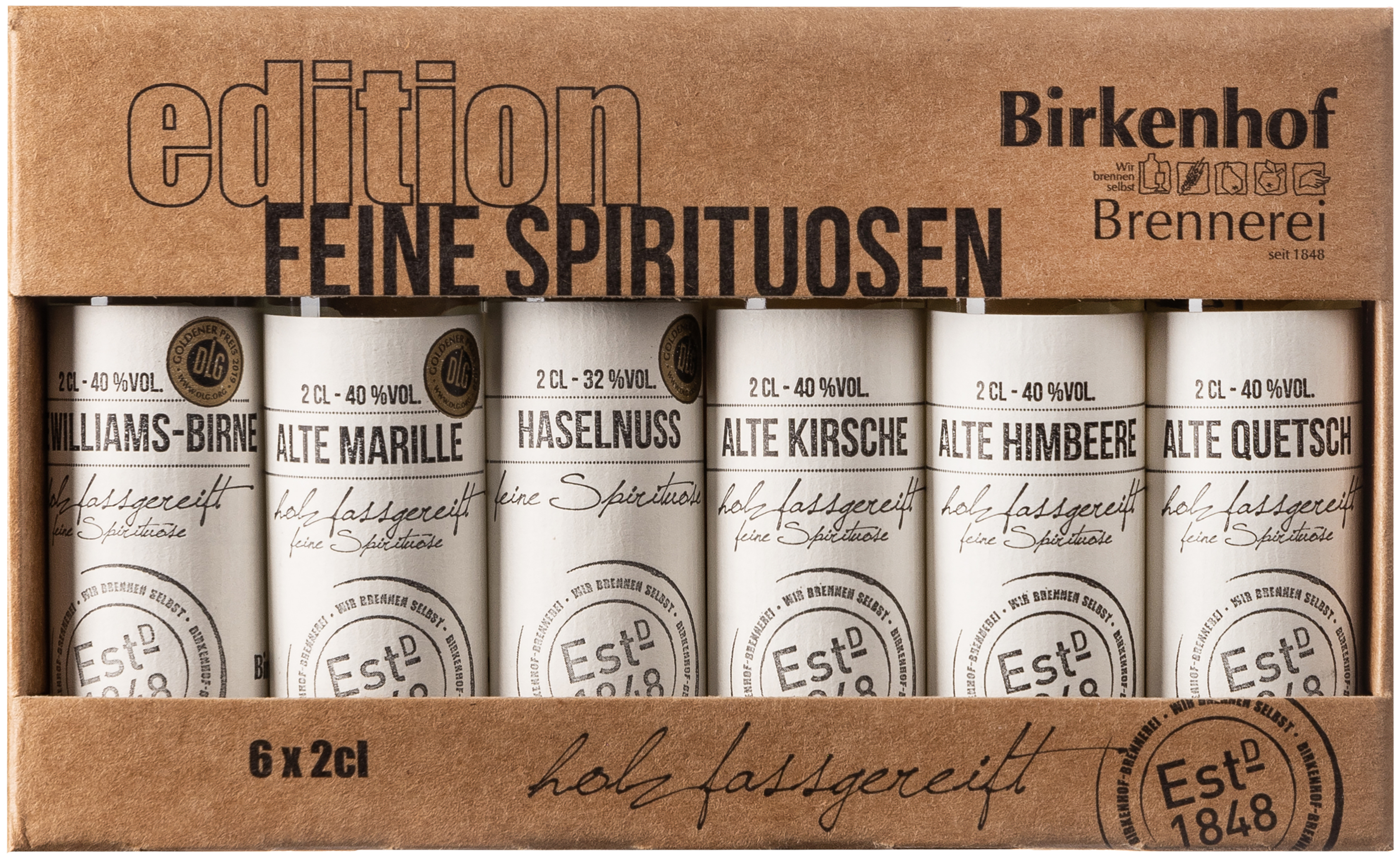 Birkenhof Tasting Set 32%- 40% vol. 6x0,02L