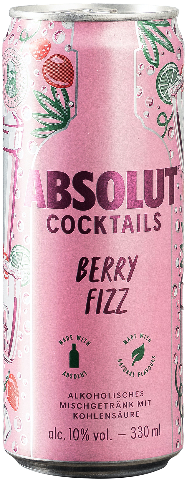 Absolut Cocktails Berry Filz 10% vol. 0,33L EINWEG