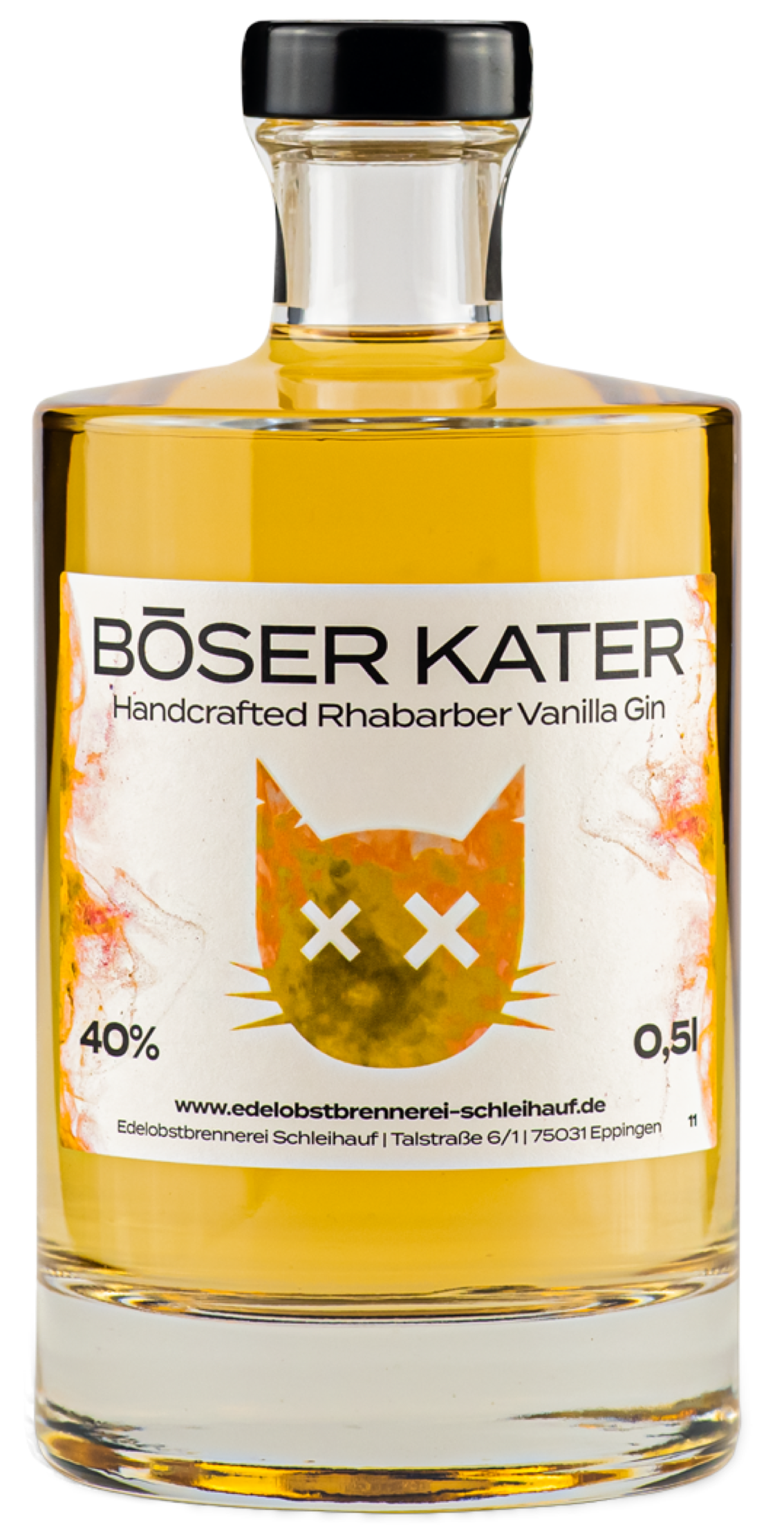 Böser Kater Handcrafted Rhabarber Vanilla Gin 40% vol. 0,5l