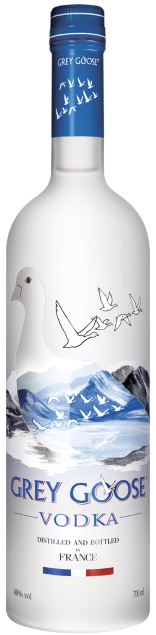 Grey Goose Vodka Distilled and Bottled in France 40 % vol. 0,7L