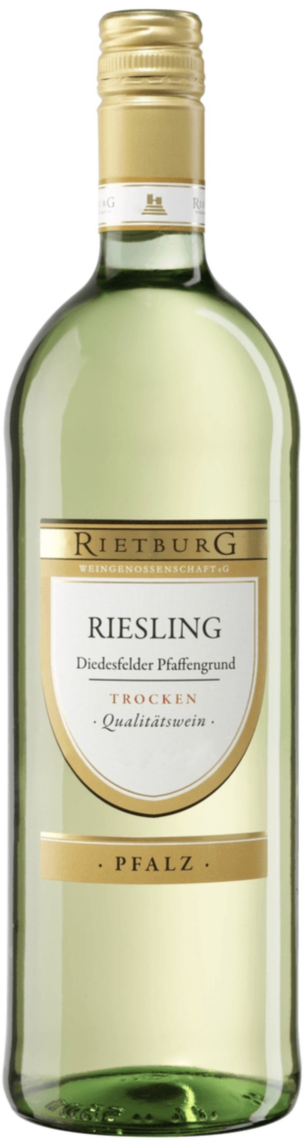 Rietburg Wappen Diedesfelder Pfaffengrund Riesling trocken 12% vol. 1L