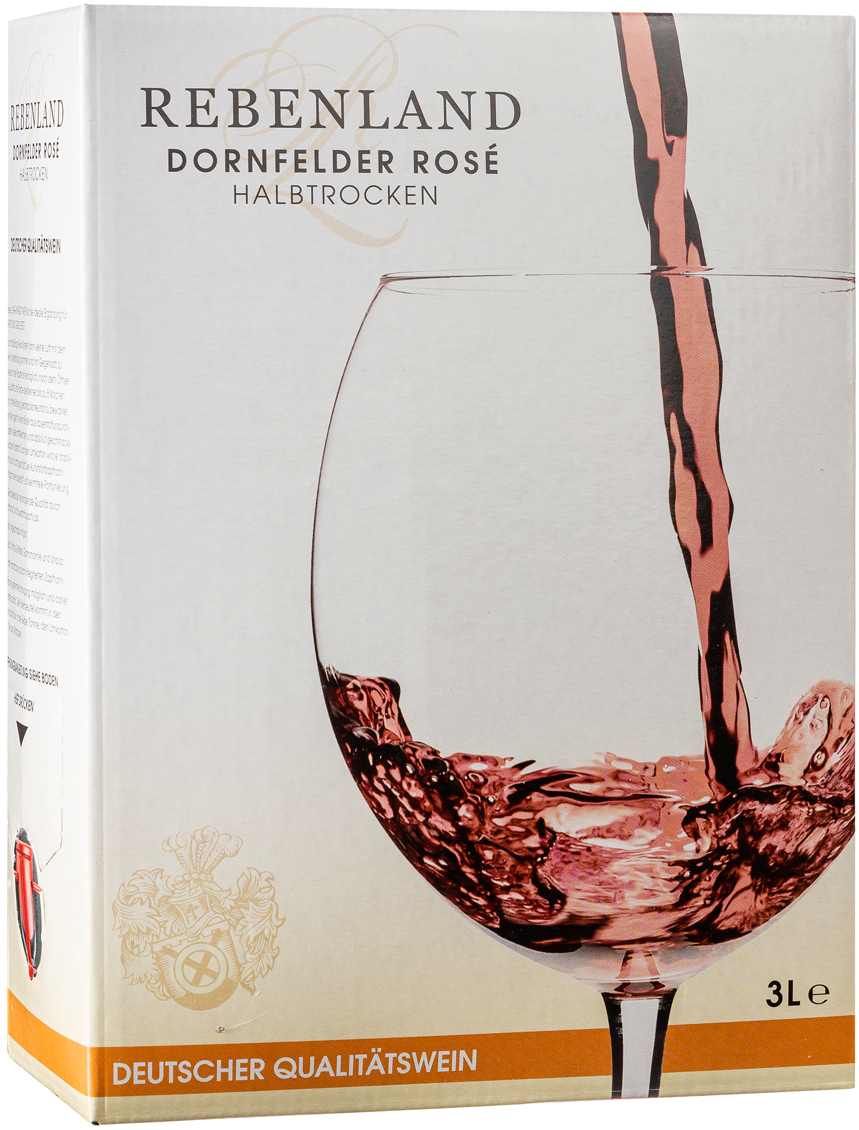 Rebenland Dornfelder rosé halbtrocken 11,5% vol. 3,0L 