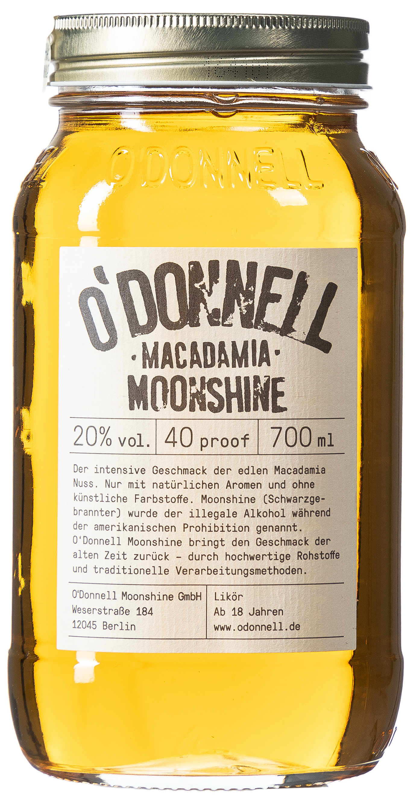 O`Donnell Moonshine Harte Nuss 25% vol. 0,7L