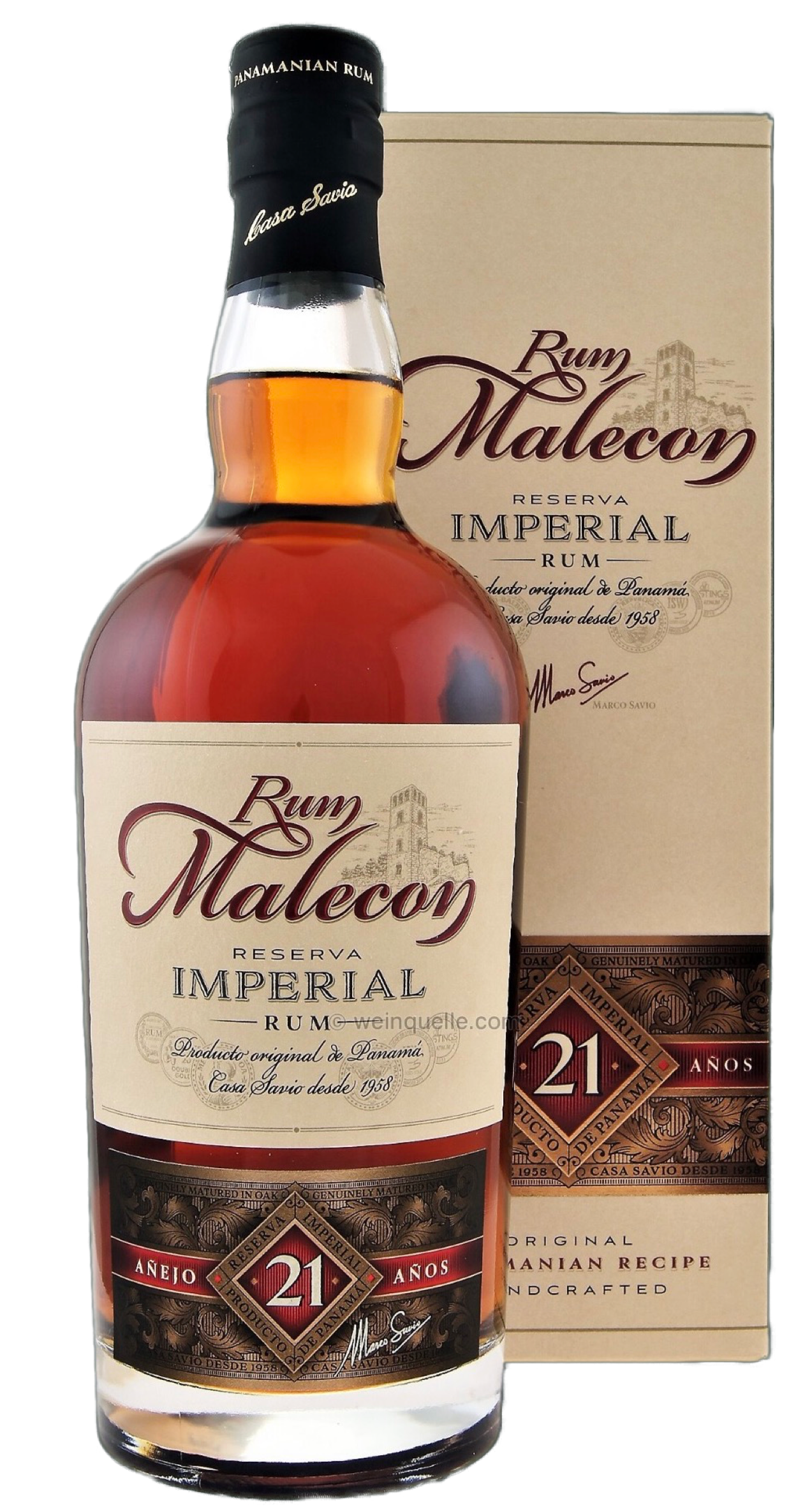 Malecon Reserva Imperial Rum 21 Jahre 40% vol. 0,7L