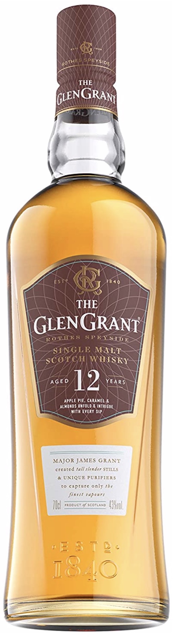 The Glen Grant 12 Jahre Single Malt Scotch Whisky 43% vol. 0,7L