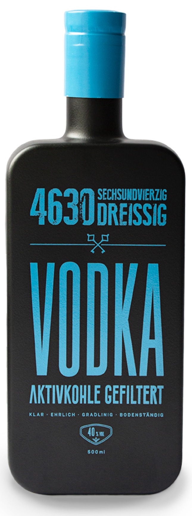 4630 Vodka Aktivkohle gefiltert 40% vol. 0,5l
