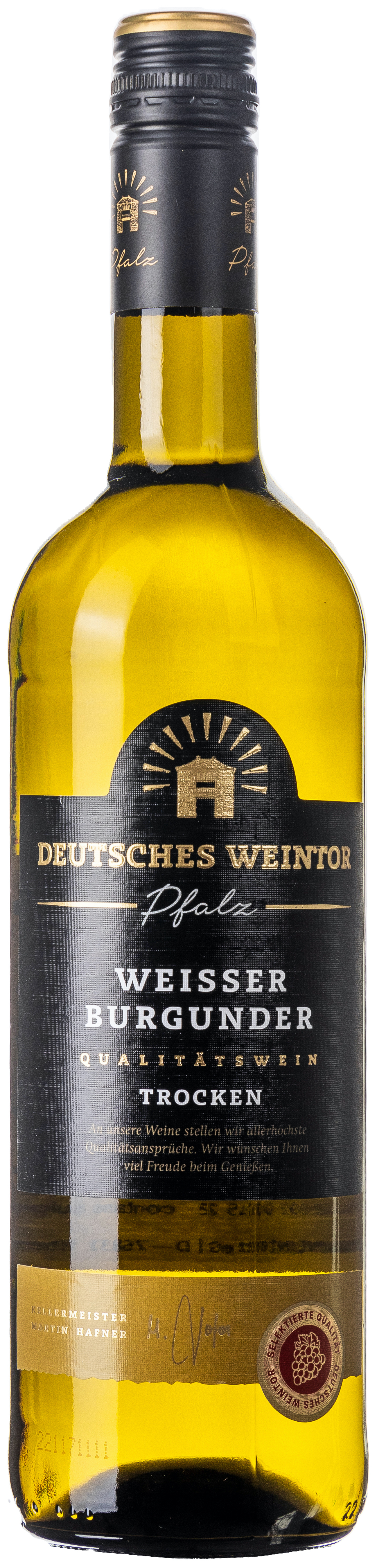 Weißburgunder 12,5% Grau- vol. Weintor & halbtrocken Mild 0,75L Deutsches