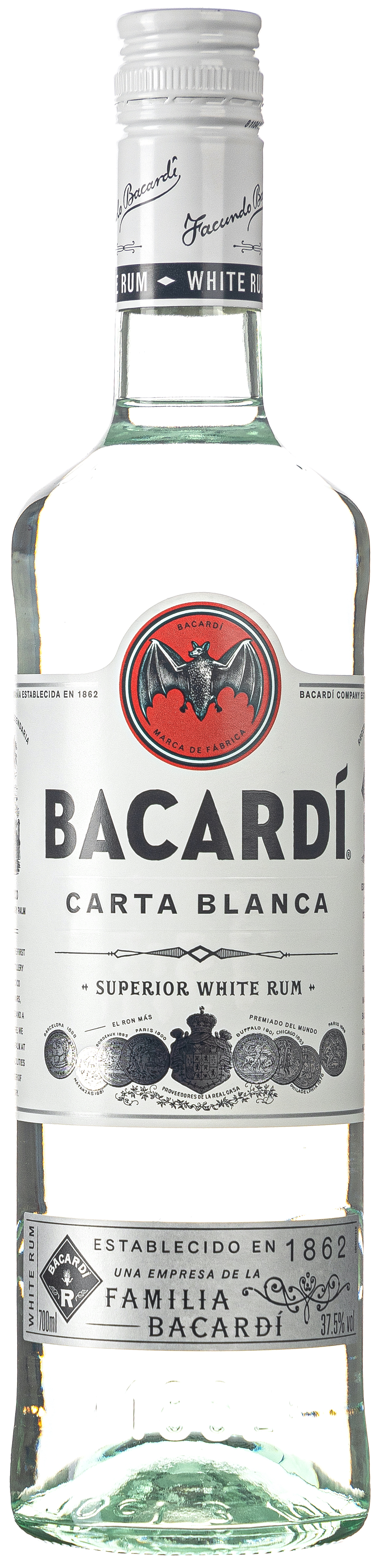 Bacardi Carta Blanca 37,5% vol. 0,7L 
