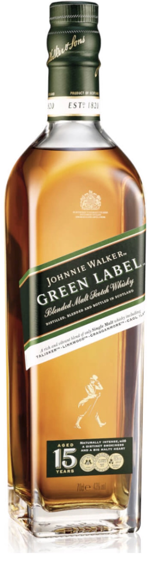 Johnnie Walker Green Label 15 Jahre 43% vol. 0,7L