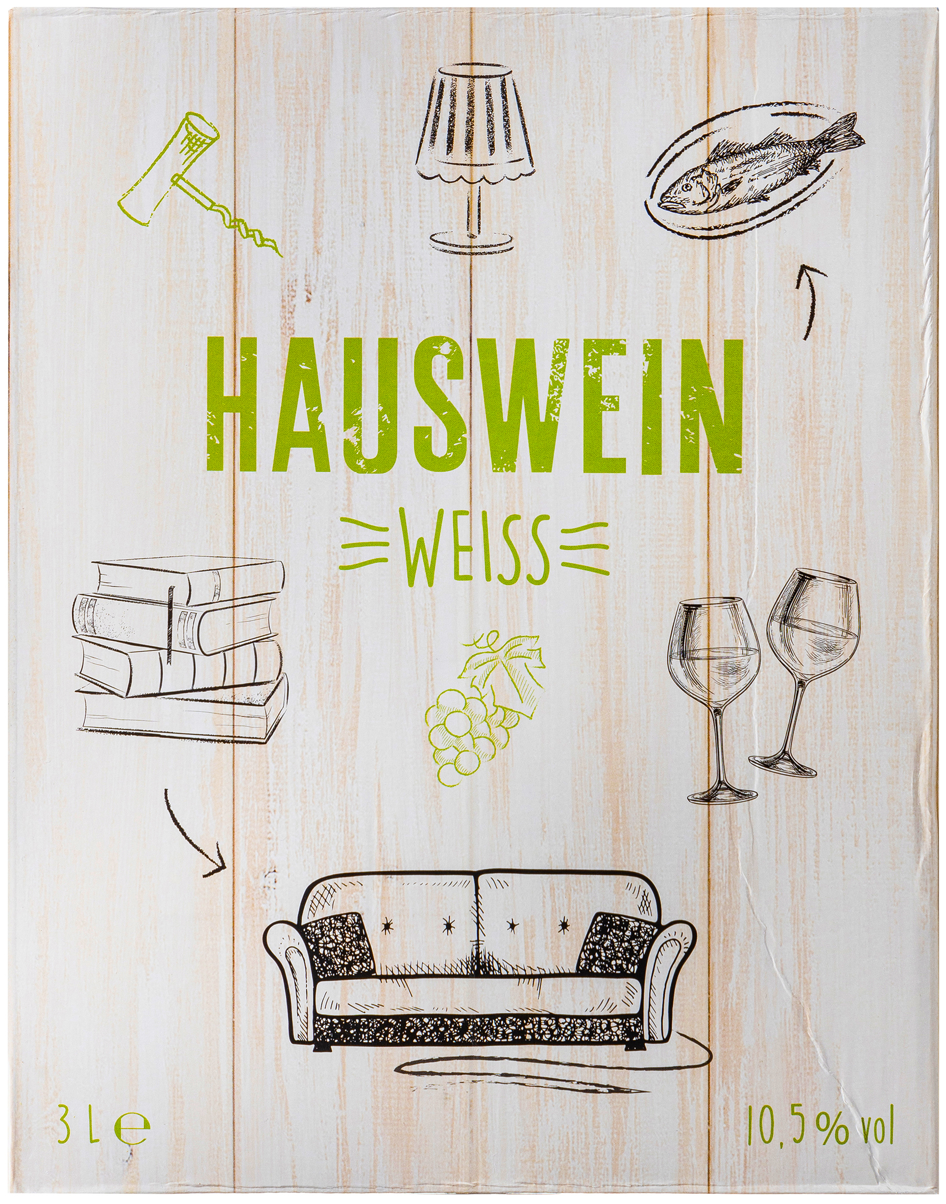 Hauswein Weiss halbtrocken 10,5% vol. 3,0L 