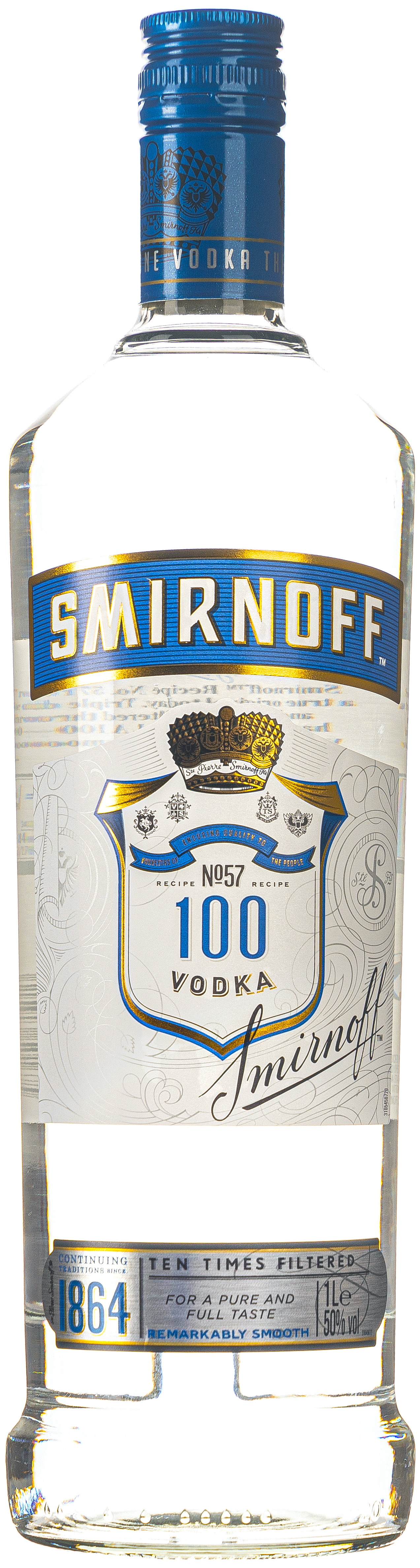 Blue | 50% 1,0L Vodka Premium Label 5410316501675 No.57 vol. Smirnoff