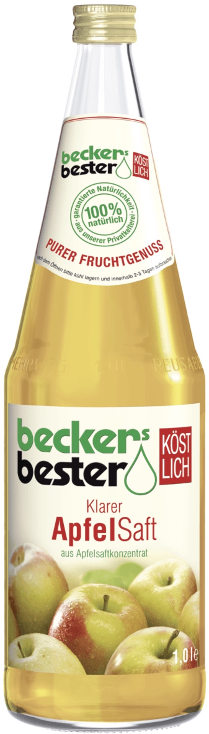 becker's bester Apfelsaft klar 1,0L MEHRWEG