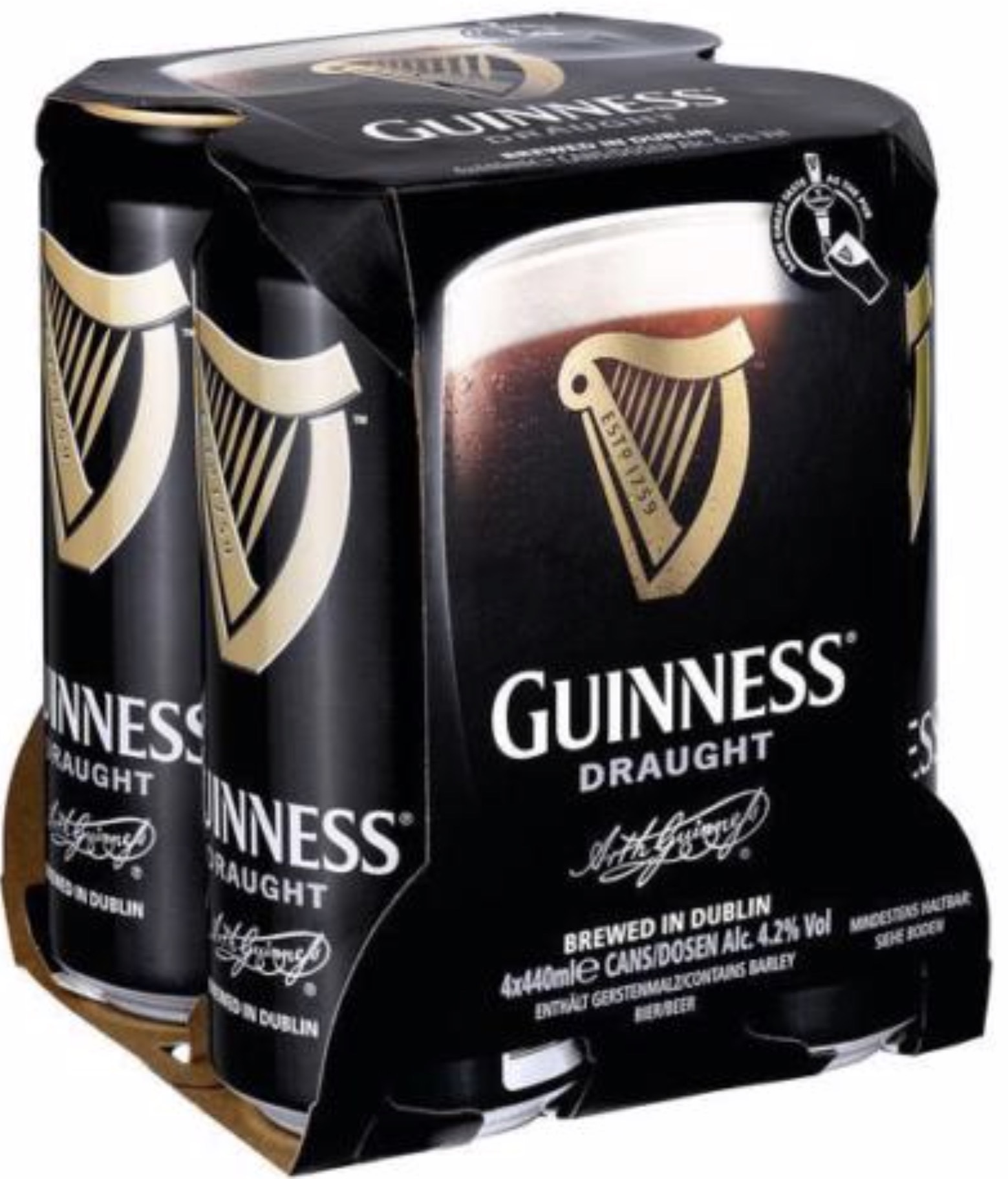 Guinness Draught 4x0,44L EINWEG