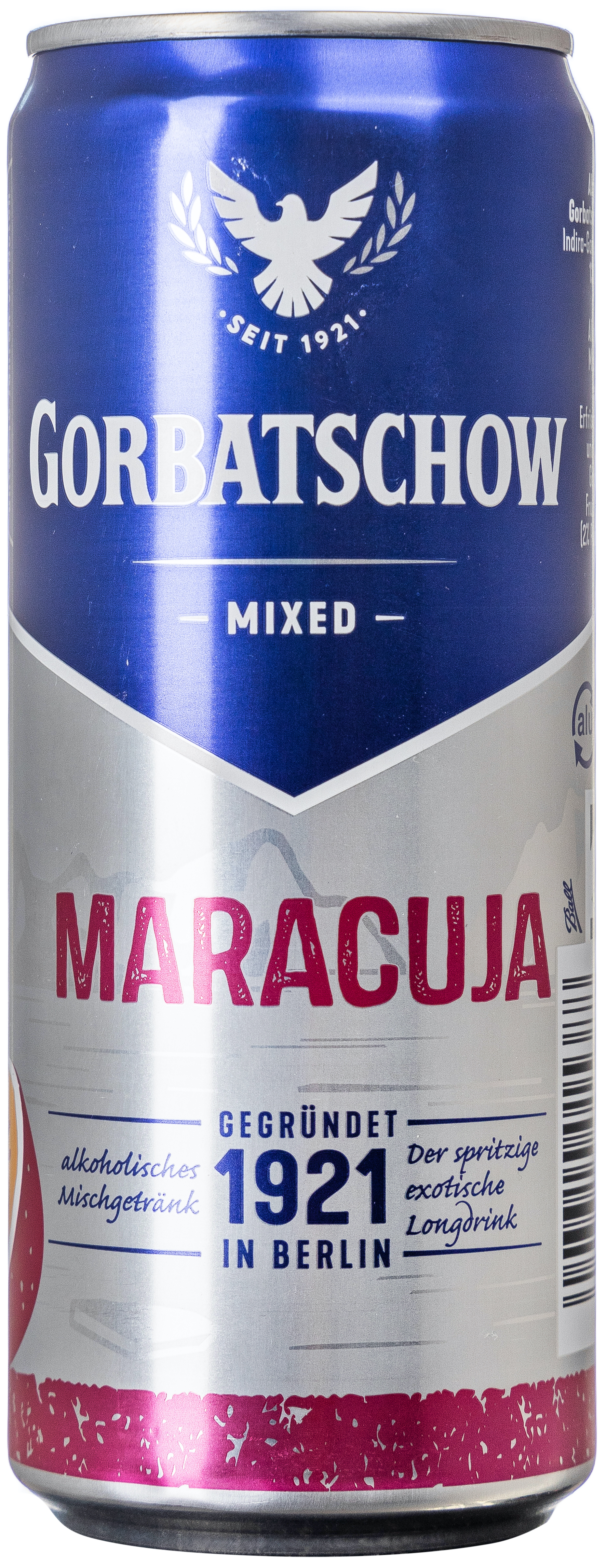 Wodka Gorbatschow Maracuja 10% vol. 0,33L EINWEG
