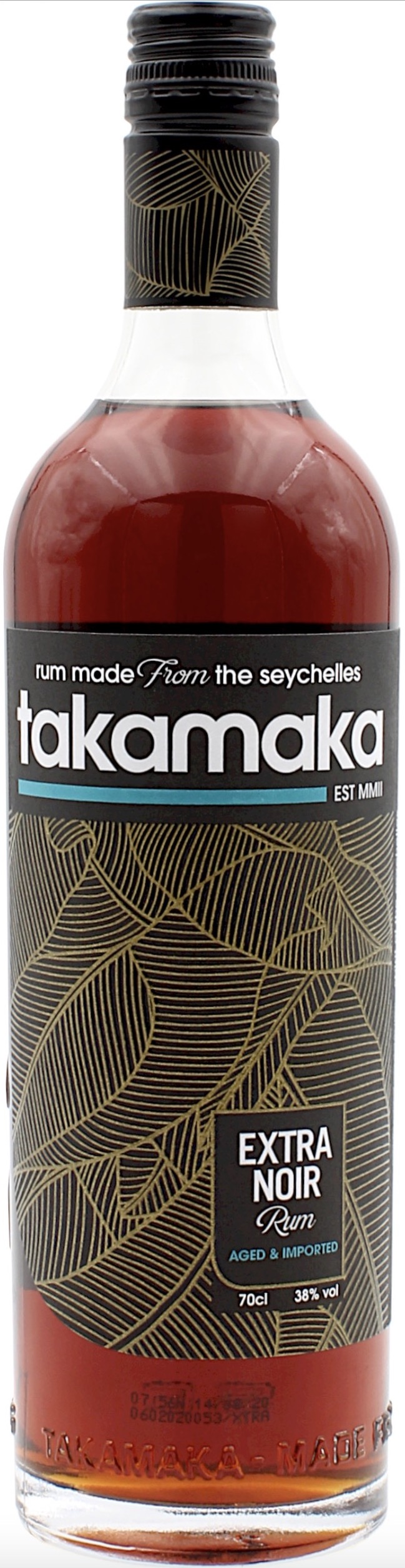 Takamaka Extra Noir Rum 38% vol. 0,7L