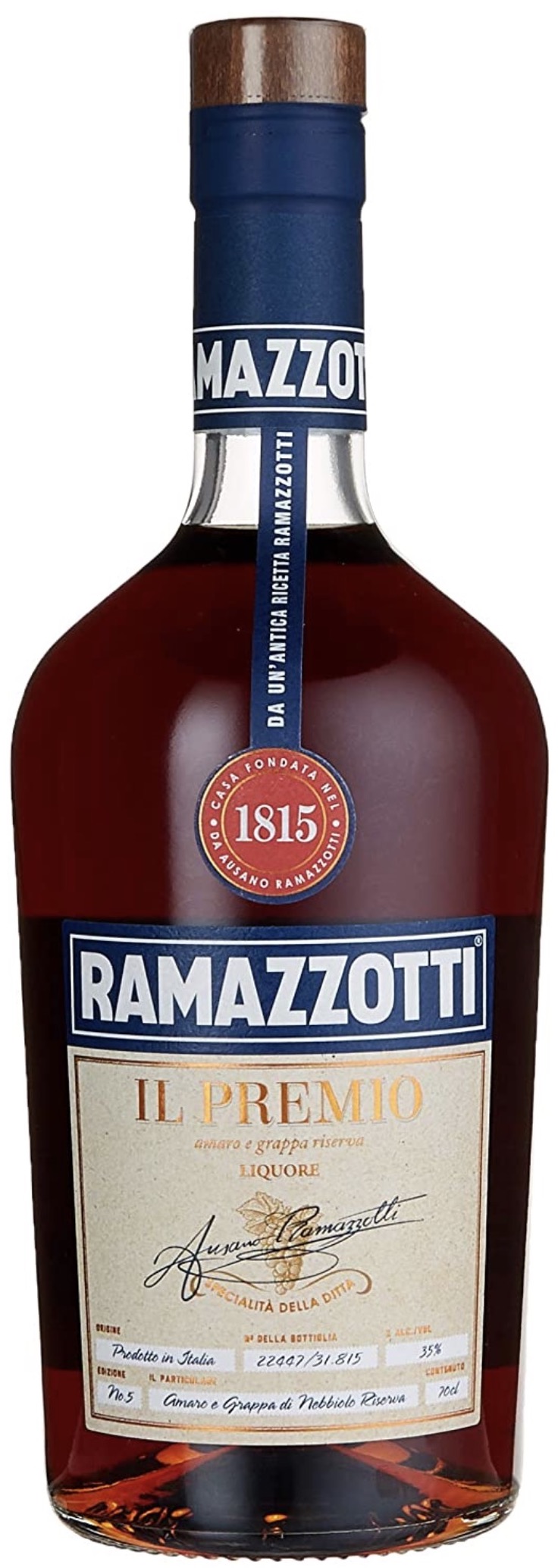 Ramazzotti IL Premio Kräuterlikör aus Grappa und Amaro 35% vol. 0,7L