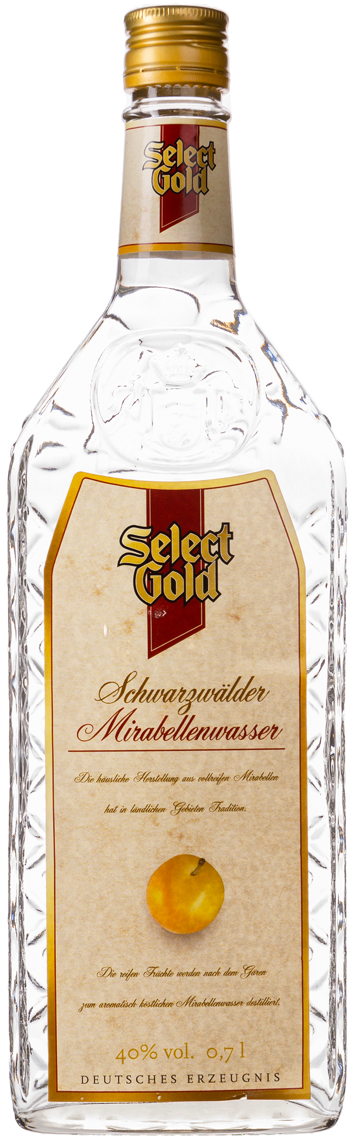Select Gold Schwarzwälder Mirabellenwasser 40% vol. 0,7L