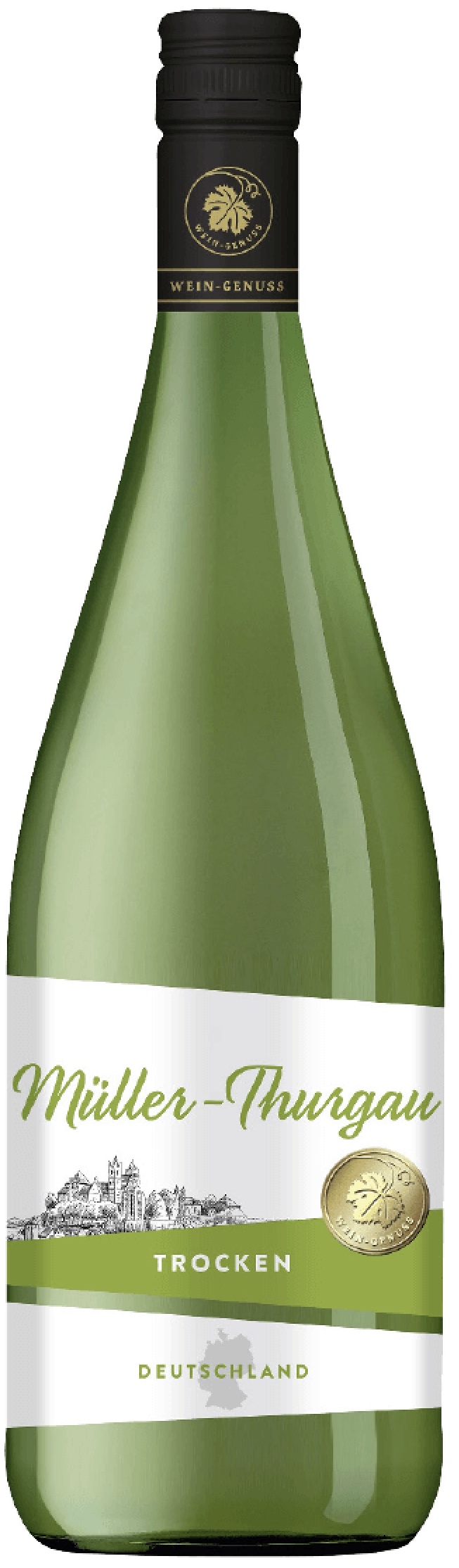 Wein-Genuss Müller-Thurgau Rheinhessen trocken 11,5% vol. 1,0L
