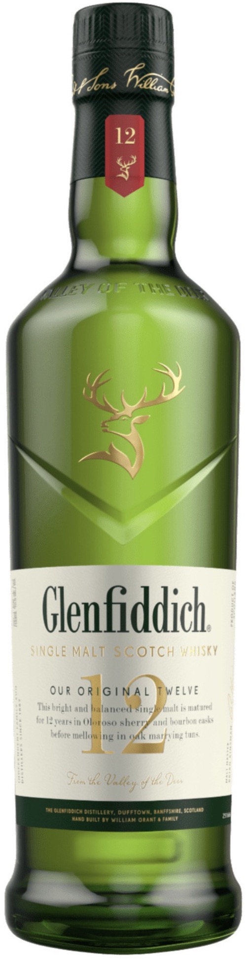 Glenfiddich Single Malt Scotch Whisky 12 Years Old GP 40% 0,7L
